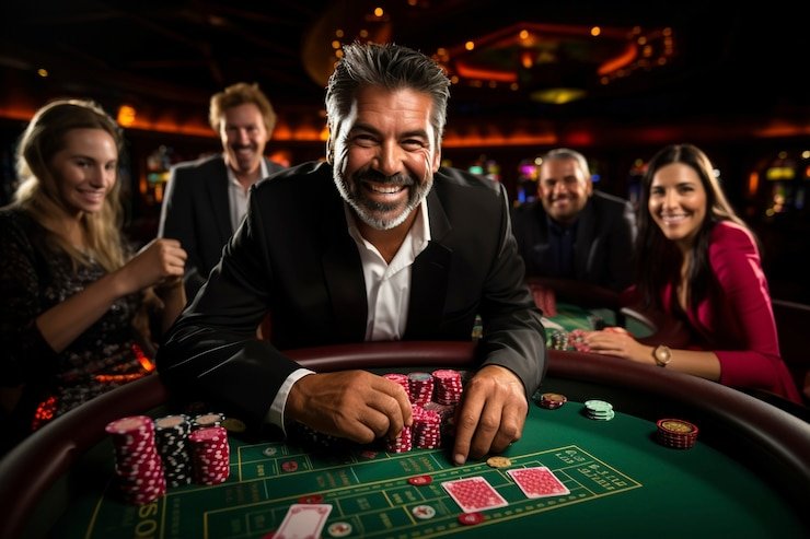 Antarmuka taruhan Live Baccarat menampilkan opsi Player, Banker, dan Tie
